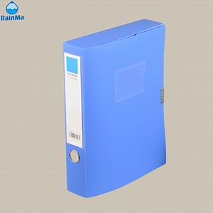 [Hot Item] A4 Blue Single-Ply File Folder Plastic File Box with Label
