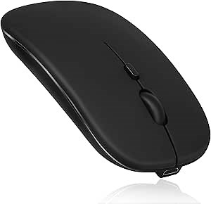 UrbanX Bluetooth Rechargeable Mouse for Dell Inspiron 15.6'' Laptop Bluetooth Wireless Mouse Designed for Laptop/PC/Mac/iPad pro/Computer/Tablet/Android Midnight Black