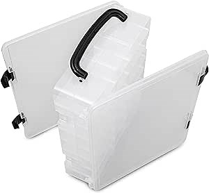 Double-Sided Organizer - Floss Box, Adjustable Compartments, Removable Dividers - Bobbin Organizer