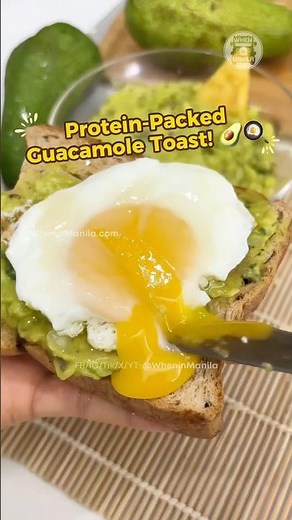 Protein-Packed Guacamole Toast with Egg! 🥑 #avocado #easy #recipe #asmr #cooking #breakfast #brunch