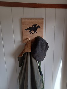 Horse Racing Oak Coat Rack - Etsy UK