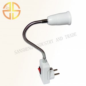 [Hot Item] E27 Flexible Clip on Switch LED Light Lamp Bulb Holder Socket Converter Adapter