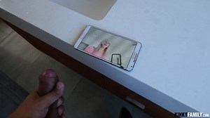 Jaye Summers saves stepbro from fapping by spreading her legs - POV