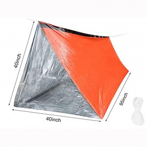 [Hot Item] Customize Camping Portable PE Emergency Shelter Waterproof Lightweight Outdoor Mylar Thermal Survival Tube Tent