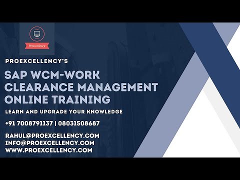 SAP WCM Training | Learn SAP Work Clearance Management Online Training with Experts