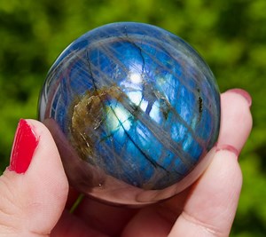 Sphère en labradorite de Madagascar | Labradorite avec éclairs bleus | ID article A - Etsy France