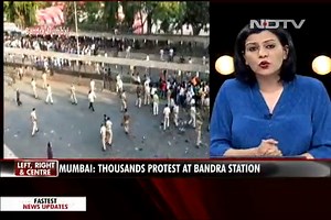 Thousands Defy Lockdown At Bandra Station In Mumbai, Lathicharged By Cops