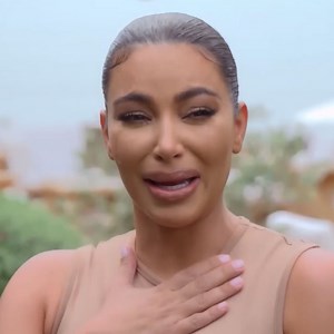 Kim Kardashian's Iconic Crying Face Is Back as They Tell the KUWTK Crew the Show Is Ending