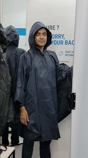 FORCLAZ Adult Waterproof Poncho Blue MT-100| Poncho from Decathlon| Decathlon rain gears| Rain coats