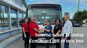 38 reactions · 3 comments |  | An anonymous donor has purchased a new wheelchair-accessible Toyota Coaster bus for the Sunrise Adult Training Centre. The George Town-based facility, which caters to adults with special needs, serves almost 100 clients, many of whom have mobility issues. The new vehicle will help make transportation to and from the centre much easier for those clients.  Read the full story at www.caymancompass.com.  Photo: Jason Kennedy | Cayman Compass | Facebook