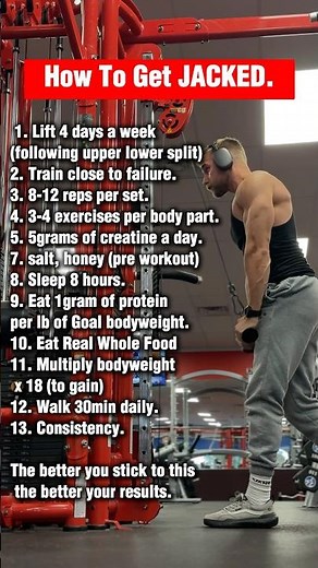 How to get jacked (step by step)