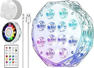 Above Ground Pool LED Lights - 20 LED 4inch Rechargeable Submersible LED Lights for Aquariums, Hot tubs, Fish Tanks, Swimming Pools