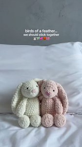 Crochet matching Jellycat bunnies