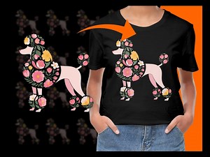 Floral Poodle PNG, Free Commercial Use, Instant Download - Etsy