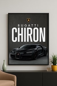 Poster Bugatti Chiron Hypercar : oeuvre d'art murale amateur de voitures modernes (téléchargement numérique - Etsy France