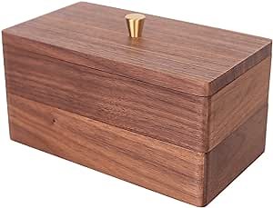 Wooden Sewing Basket Sewing Box Double Layer Storage Accessories Storage and Organizer Case Walnut