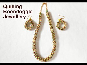 How to make Quilling Round Boondoggle Jewellery Set