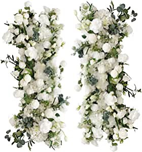 Flower Garlands for Table Runner (2 Pack) 4 Feet by 2 Feet Each | Flower Garland, Table Runner, Sweetheart Table, Table Centerpiece, and Flower Wall