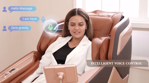 4D Massage Chair, Full Body Massage Chair, Zero Gravity Recliner w/Intelligent Voice Control, 53.14" SL Track, Electric Calfrest Extension, 12 Auto Modes, USB Type-C, Bluetooth Speaker, TFT Screen