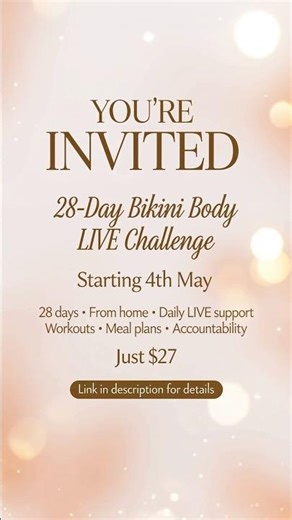 28-Day Bikini Body LIVE Challenge | Transform From Home