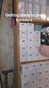 Getting ready to prep tumblers #working #stainlesssteel #hoggtumblers #unpacking #prep | Donna Taylor Mosley