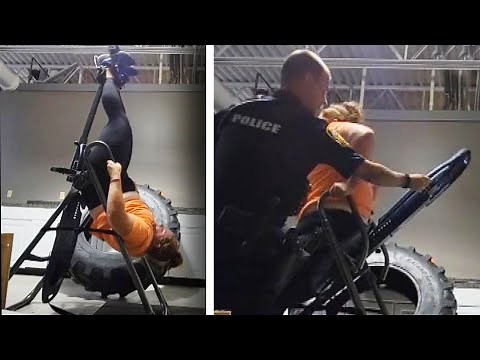 Woman Calls 911 After Being Stuck Upside Down at the Gym