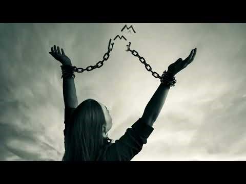 Woman In Chains Breaking Chains In Praise To Heavenly Sky Christian Background Worship Motion Loop