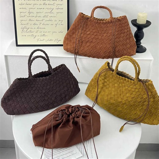 China Online Shopping Sites Premium Oversized Frosted Fabric with Durable Handles Fashion Handbags Forward Women for Outgoing