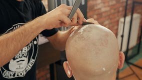Male Stylist Shaving Head of Bald Man with Straight Razor and Foam in Barber Shop. Close Up Shaving Razor To Bald Man in Stock Footage - Video of hairstyle, hipster: 169140828