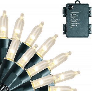 Battery Operated Christmas Lights, 50 LED 16FT Battery Operated String Lights with 8 Modes, Christmas Decorations for Outdoor Indoor Wedding Party Home Decor - Walmart.com