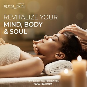 2.7K views · 15 reactions | Reconnect with your innermost essence at Royal Swiss Spa, where transformative experiences await to uplift your spirit and nurture a deep sense of connection and well-being. For any queries or bookings, call 0303-3334069 #royalswissHotel #lahorecity #hotelinpakistan #dastarkhwan #hotelroom #lahore #suite #luxurylifestyle #staycation #celebrations #royalswisslahore #SpaRetreat #RelaxationTime | Royal Swiss Lahore | Facebook
