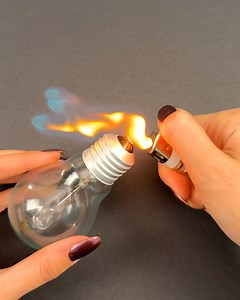 Oil lamp made out of light bulb!  | Creative Corner | Facebook