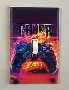 Cool Light Switch Plate Cover for Teens Room Fun Novelty Gift Decorative Decor Bedroom (Video Gamer)