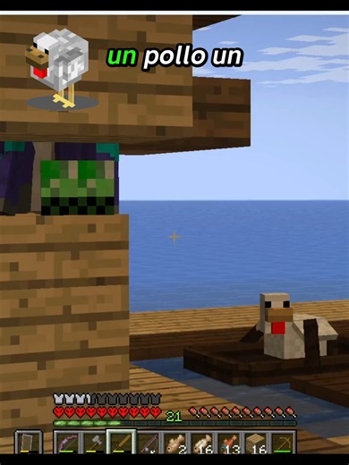 Asi consegui un pollo en Minecraft Hardcore ☠️☠️ #fyp #gameplay #GameTok #MinecraftHardcore #MinecraftSurvival #GamingEnTikTok #minecraft #hardcore