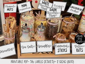 Hot Chocolate Bar Kit PRINTABLE Labels Sign, Hot Cocoa PDF, White Christmas - Etsy Canada