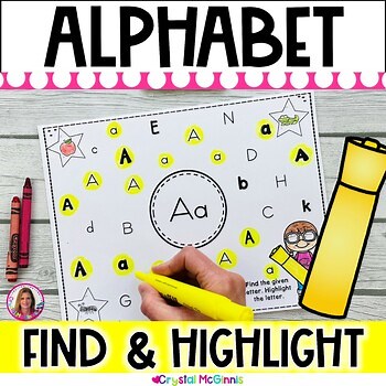 DOLLAR DEAL Alphabet Hunt - Alphabet Worksheets Letter Recognition ABC Center