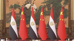 Chinese President #XiJinping held talks with Egyptian President Abdel Fattah El-Sisi in Beijing on Wednesday. Noting that Egypt was the first Arab and African country to establish diplomatic relationship with the People's Republic of China 68 years ago, Xi said the two countries have always trusted each other, cooperated sincerely and worked hand in hand for development no matter how the international situation has changed. "Under the new circumstances, building a more substantive and dynamic Ch