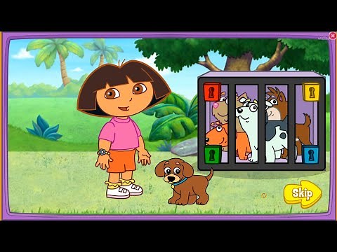 Dora's Puppy Adventure: Unlocking Cages and Sharing Bones! | Dora the Explorer Cartoon