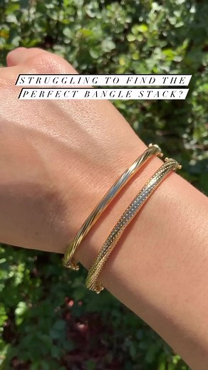 If you still haven’t found the perfect bangle stack here is some ideas for you to try. ...#dansonjewelers #gold #jewelery #stackingbracelets #bracelet #reels #blogger | Danson Jewelers | Facebook