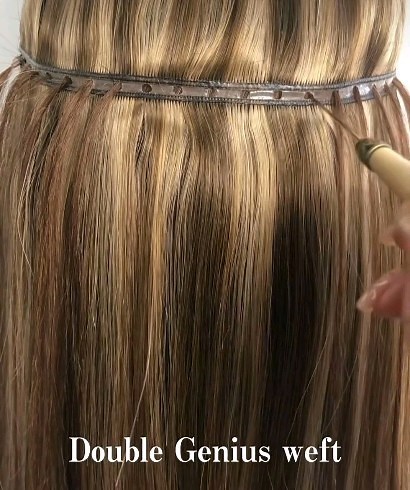 100% human Invisible Double Genius Weft hair extensions with holes in one side. These wefts can be cut. COMING SOON!!! | Hair Faux You | Facebook