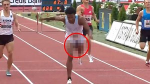 ‘Goodness me’ – American star suffers humiliating X-rated wardrobe malfunction mid-race