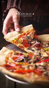  Watch the pizza Supreme magic happen in our brick oven! Fresh ingredients, a crispy crust, and that perfect char—this is where the deliciousness begins! | The Republic of the Rio Grande | Facebook