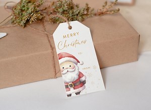 Santa Christmas Gift Tags, Printable Festive Gift Labels, Blank Template, Gift Tags for Children - Etsy Canada