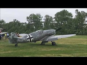 Messerschmitt Bf 109 G-4 Engine Run - Warbirds Over the Beach 2017