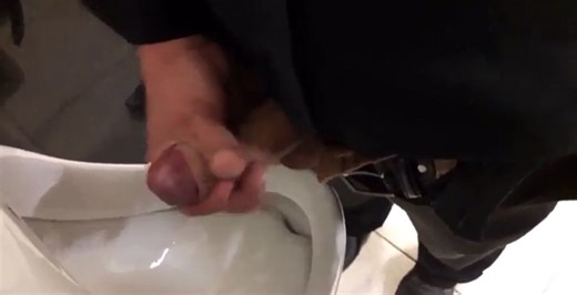 Jerk at urinal