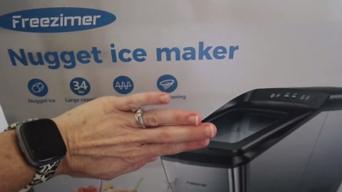 Freezimer Dreamice X2 | 33lbs Thick Insulation Nugget Ice Maker Countertop with Chewable Sonic Ice | Self-Cleaning with Waterline | Pebble Ice Machine Soft Ice | Pellet Ice Makers
