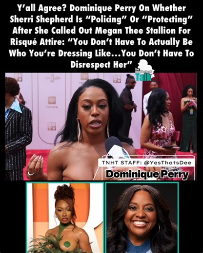 The Neighborhood Talk on Instagram: "Caught up with Dominique Perry at the #BETAwards and she defended Megan Thee Stallion! Neighbors, y’all agree? 👏🏾💯 🎤: @YesThatsDee 🎥: @rachel_lewinsky"