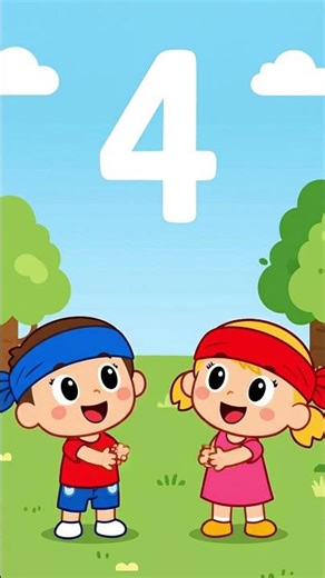 4️⃣ Aprendendo o Número Quatro! 👏 | Números de 1 a 10 🎈📚