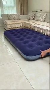 19 reactions | ️Portable Flocked Air Mattress Bed, likely a double...