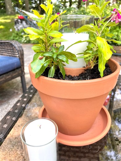 6.8K views · 90 reactions | Beautiful clay pots! This floral summer addition is perfect for your tabletop that not only looks good, but smells good too! #flowers #summer #diy #planting #gardening | Lauren H | Facebook